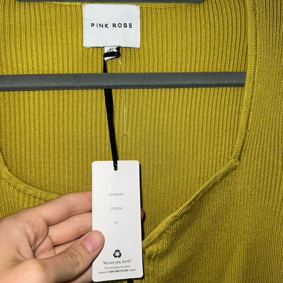 Pink Rose Green Double Zip Sweater - Picture 3 of 4